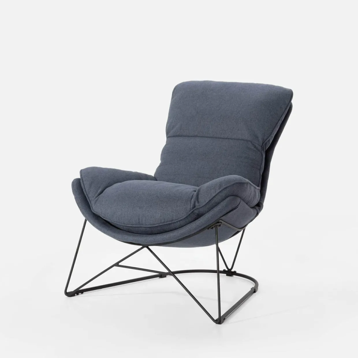 Fotel wypoczynkowy niebieski DYNASTI