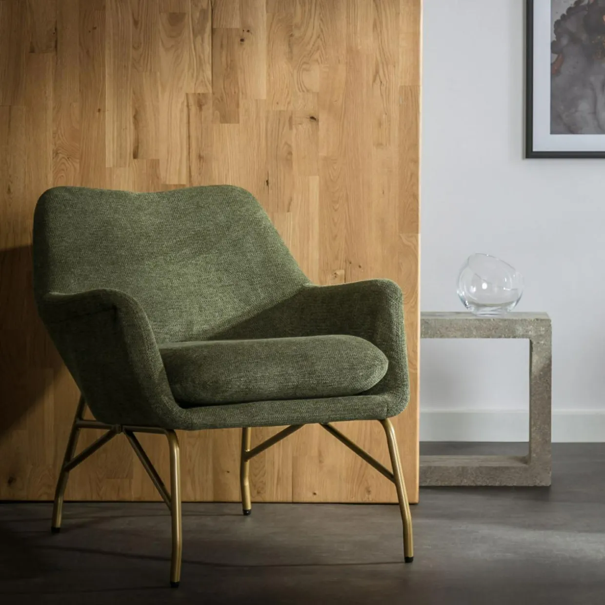 Fotel wypoczynkowy oliwkowy MAILA