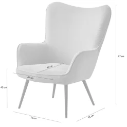 Fotel wypoczynkowy szary JAZAN