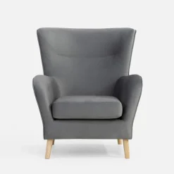 Fotel wypoczynkowy szary CARY