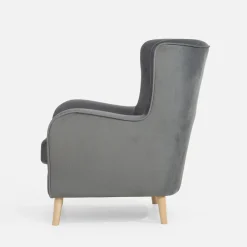 Fotel wypoczynkowy szary CARY