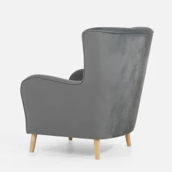 Fotel wypoczynkowy szary CARY