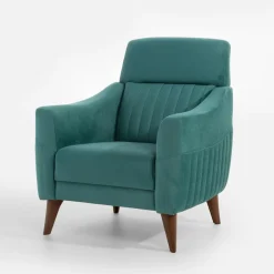 Fotel wypoczynkowy turkusowy TRUVA