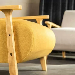 Fotel wypoczynkowy żółty SURSA