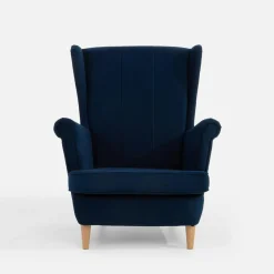 Fotel wypoczynkowy uszak granatowy LUCEK