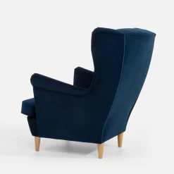 Fotel wypoczynkowy uszak granatowy LUCEK