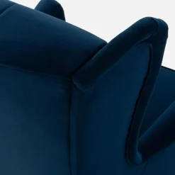 Fotel wypoczynkowy uszak granatowy LUCEK