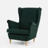 Fotel wypoczynkowy uszak ciemnozielony LUCEK