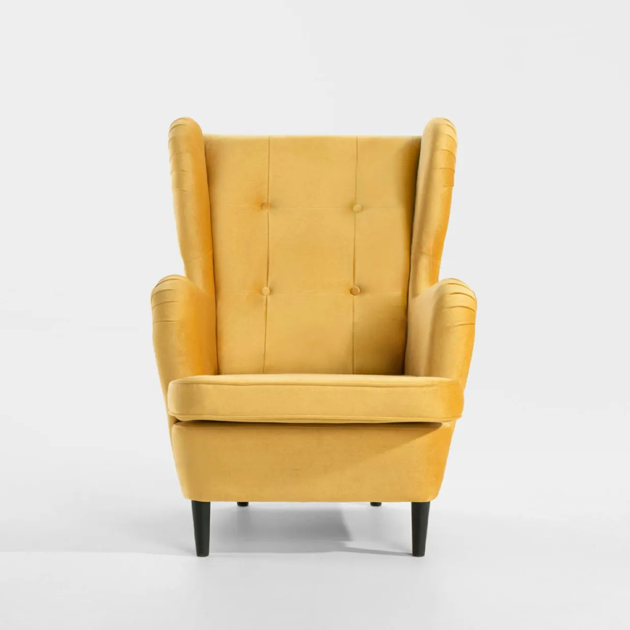 Fotel wypoczynkowy uszak musztardowy ASEL