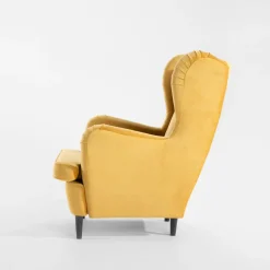 Fotel wypoczynkowy uszak musztardowy ASEL