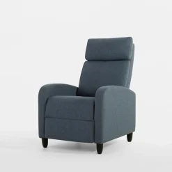 Fotel wypoczynkowy z funkcją relaks niebieski KATINIO