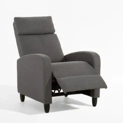 Fotel wypoczynkowy z funkcją relaksu ciemnoszary KATINIO