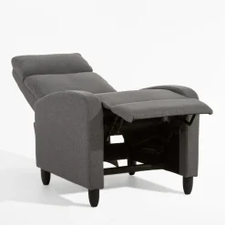 Fotel wypoczynkowy z funkcją relaksu ciemnoszary KATINIO