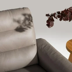 Fotel wypoczynkowy z funkcją relaksu skórzany ALASSIO