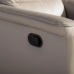 Fotel wypoczynkowy z funkcją relaksu skórzany ALASSIO