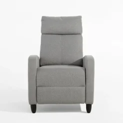 Fotel wypoczynkowy z funkcją relaksu jasnoszary KATINIO