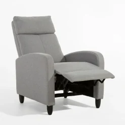 Fotel wypoczynkowy z funkcją relaksu jasnoszary KATINIO