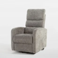 Fotel wypoczynkowy z funkcją relaks szary EXMANO