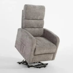 Fotel wypoczynkowy z funkcją relaks szary EXMANO