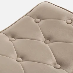 Fotel wypoczynkowy z podnóżkiem beżowy JEXI