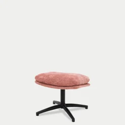 Fotel wypoczynkowy z podnóżkiem różowy DEFIT