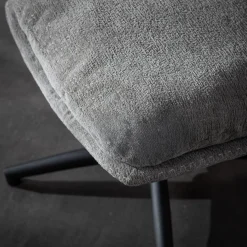 Fotel wypoczynkowy z podnóżkiem szary DEFIT