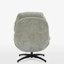 Fotel wypoczynkowy z podnóżkiem szary DEFIT