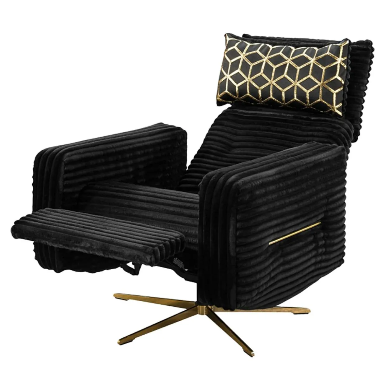 Fotel z funkcją relaks sztruksowy BODRUM