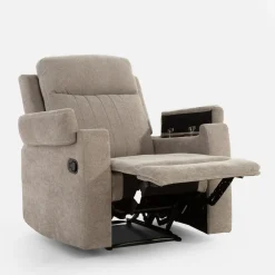 Fotel z funkcją relaksu beżowy ZAVIT