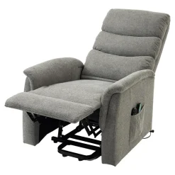 Fotel z funkcją relaksu i masażu szary EXOLI