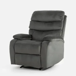 Fotel z funkcją relaksu szary GANIBIO
