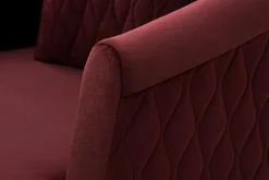 Fotel z pikowaniem bordowy EMPOLI