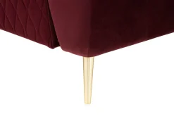 Fotel z pikowaniem bordowy EMPOLI