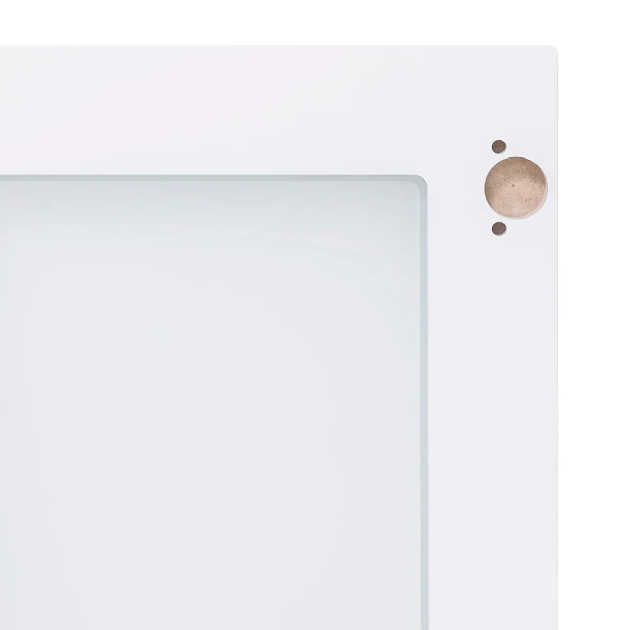 Front przeszklony NOTO 80x38,1 biały połysk