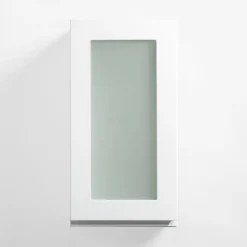 Front przeszklony PIANTA 40x76,5 biały, wysoki połysk