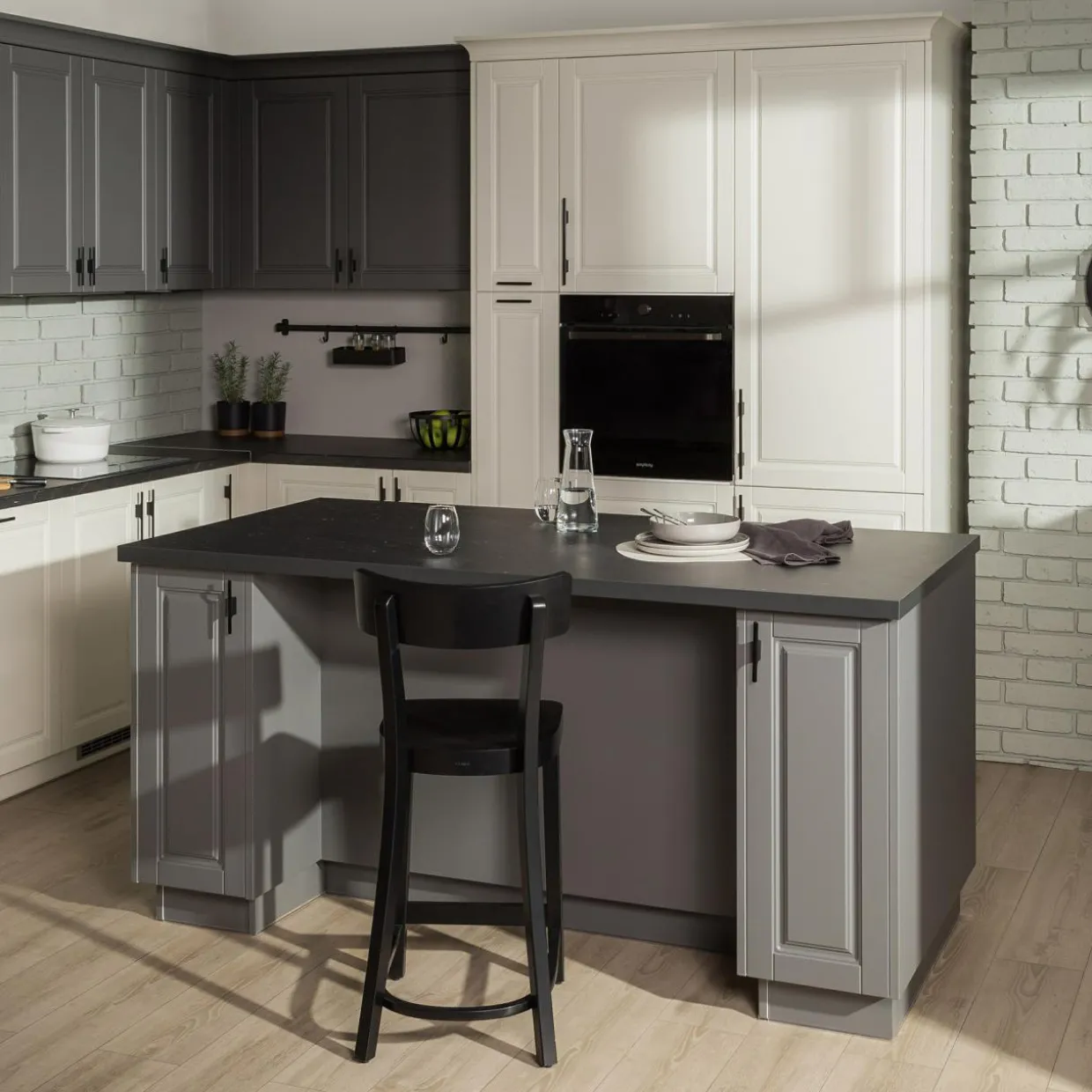 Front szuflady HAMPTON 80x12,5 cm onyx szary