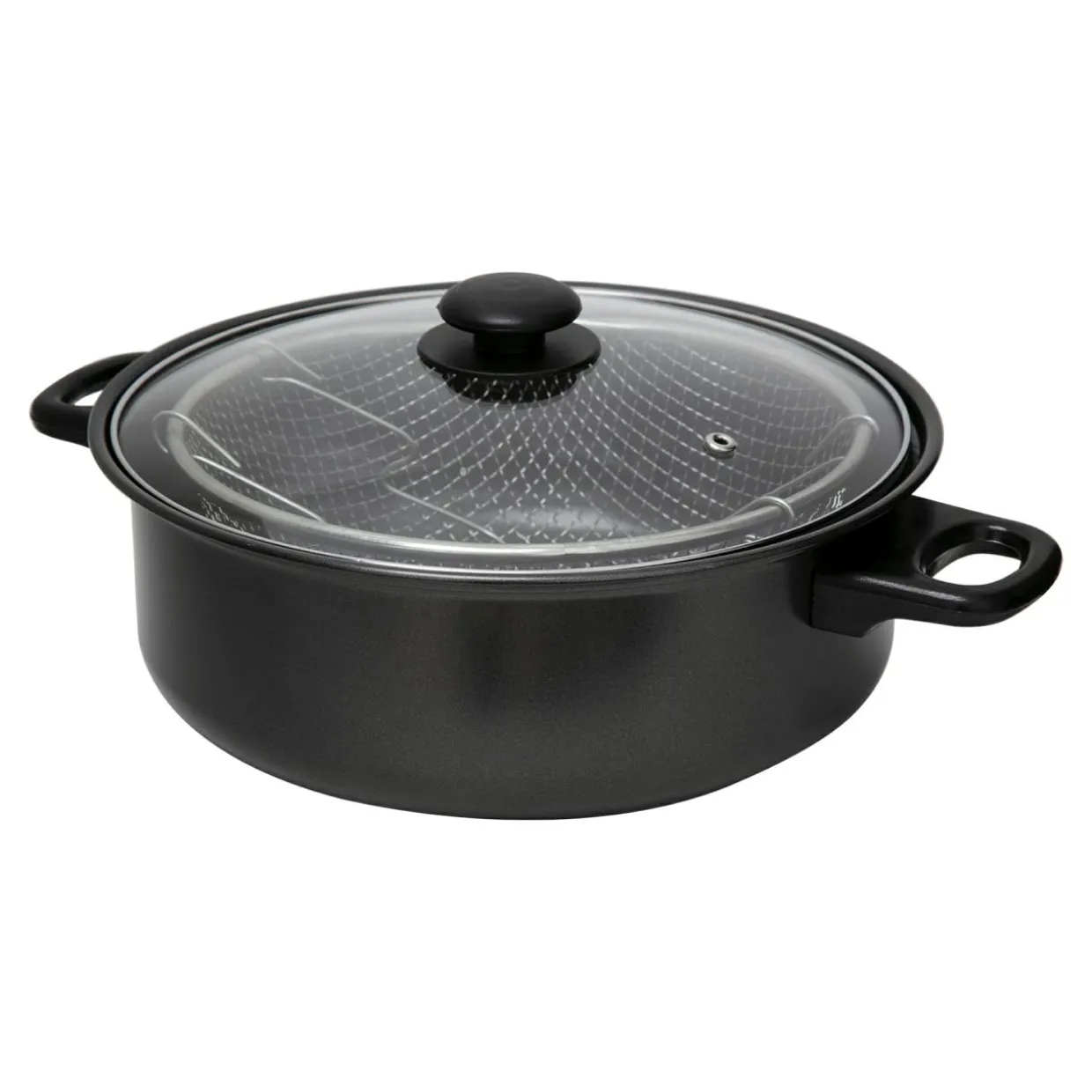 Garnek do frytek z sitkiem i pokrywką