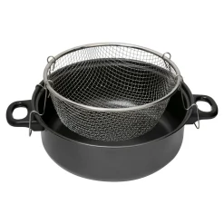 Garnek do frytek z sitkiem i pokrywką