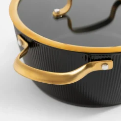 Garnek na gaz i indukcję czarny ROYAL 4,4 l