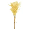 Gałązka dekoracyjna PIÓRA żółte 72 cm, 12 szt.