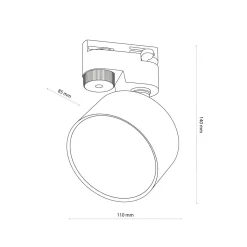 Głowica na szynoprzewód czarna TRACER AVIA z żarówką GX53 LED