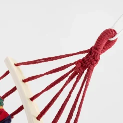 Hamak w paski, z drążkami, 190x80 cm