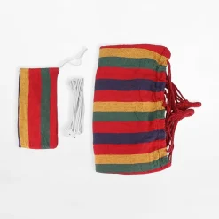 Hamak w paski, z drążkami, 190x80 cm