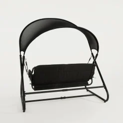 Huśtawka ogrodowa czarna JONZONI