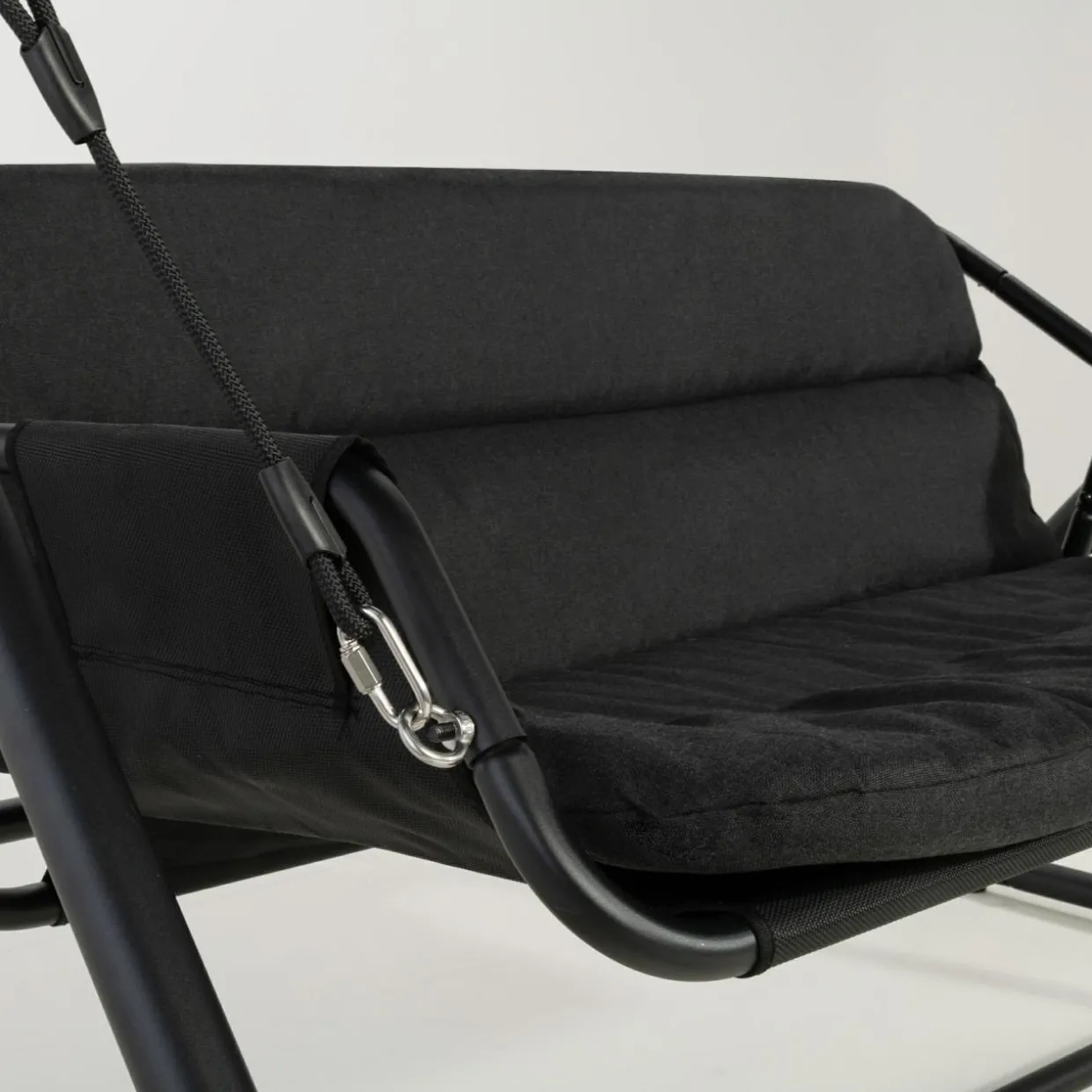 Huśtawka ogrodowa czarna JONZONI