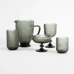 Kieliszek ryflowany szary 330 ml