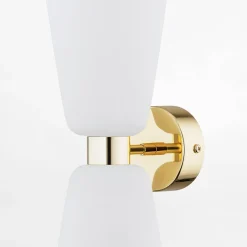 Kinkiet 2 klosze mosiądz RENO