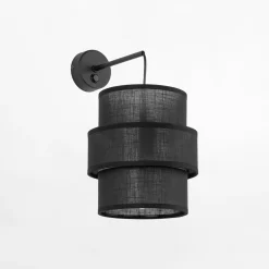 Kinkiet abażur czarny CALISTO