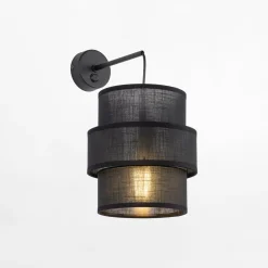 Kinkiet abażur czarny CALISTO