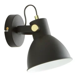 Kinkiet czarno-złoty DELTA